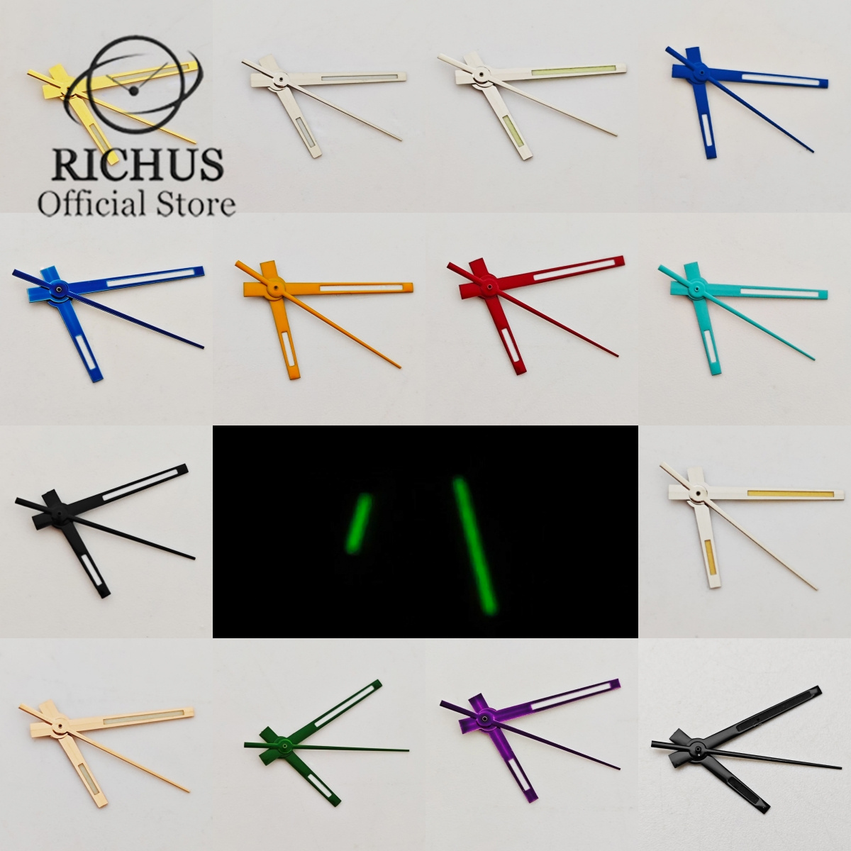Reel Case - Richus himmelblau orange lila silbrig hände
